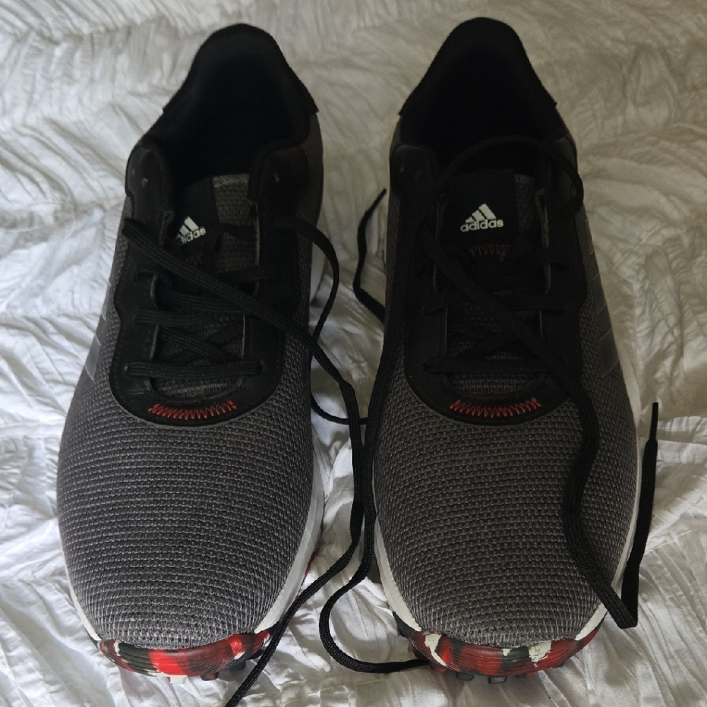 Adidas Charcoal and Black Athletic Sneakers